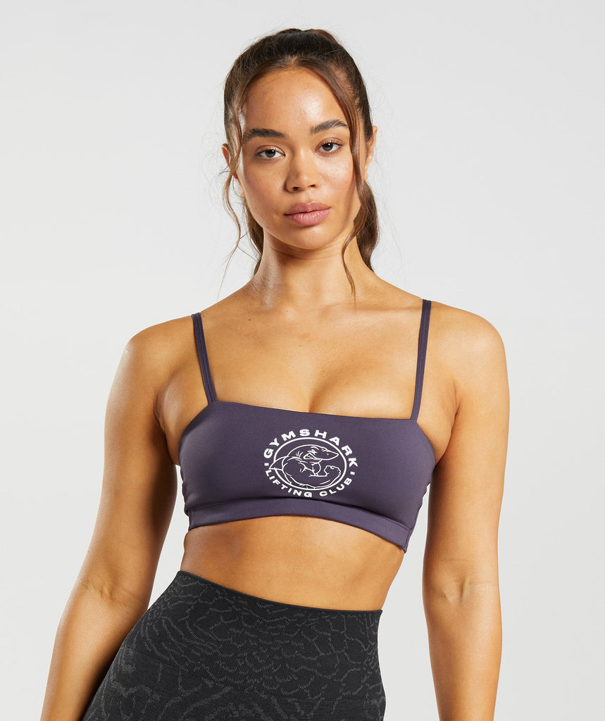 Gymshark Legacy Bandeau Bra - Rich Purple 1