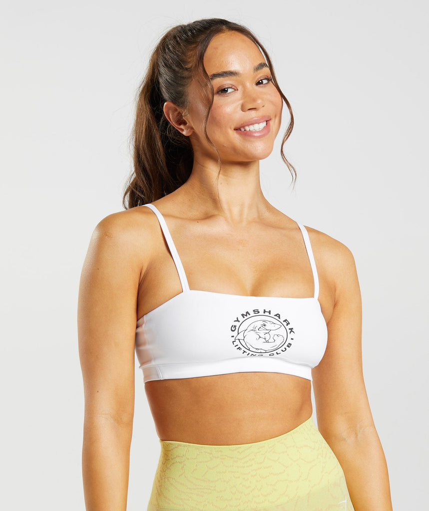 Gymshark Legacy Bandeau Bra - White 1