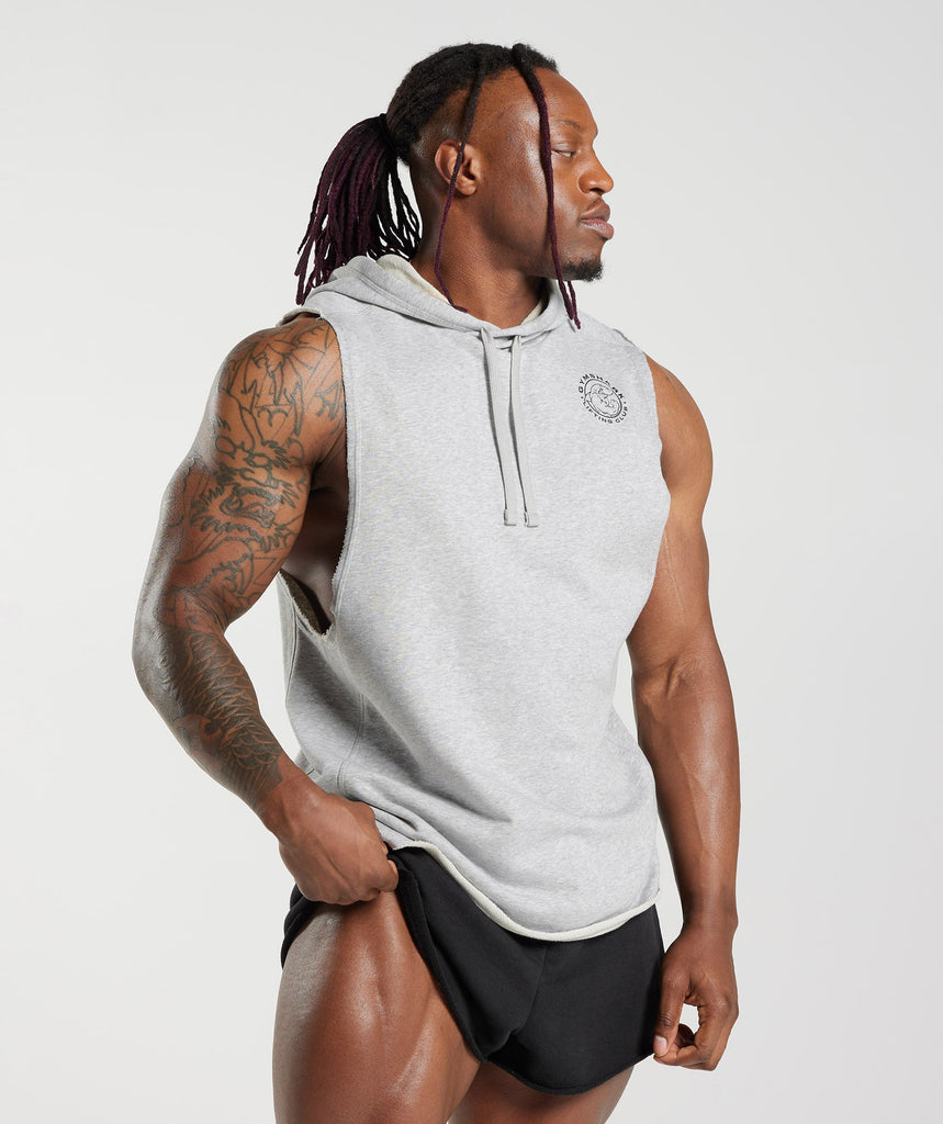 Gymshark Legacy Drop Arm Hoodie - Light Grey Marl 1