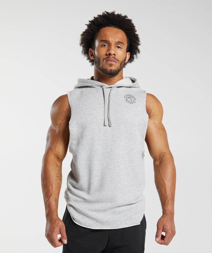 Gymshark Legacy Drop Arm Hoodie - Light Grey Marl 1