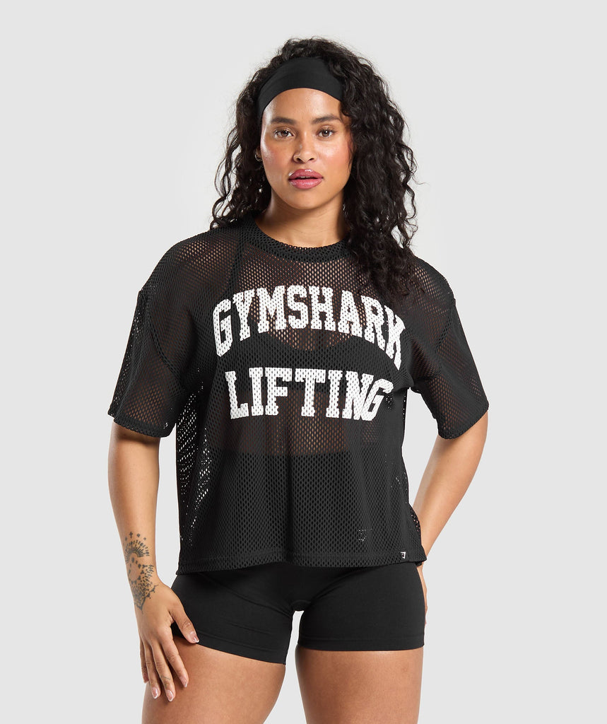 Gymshark Mesh Top - Black | Gymshark