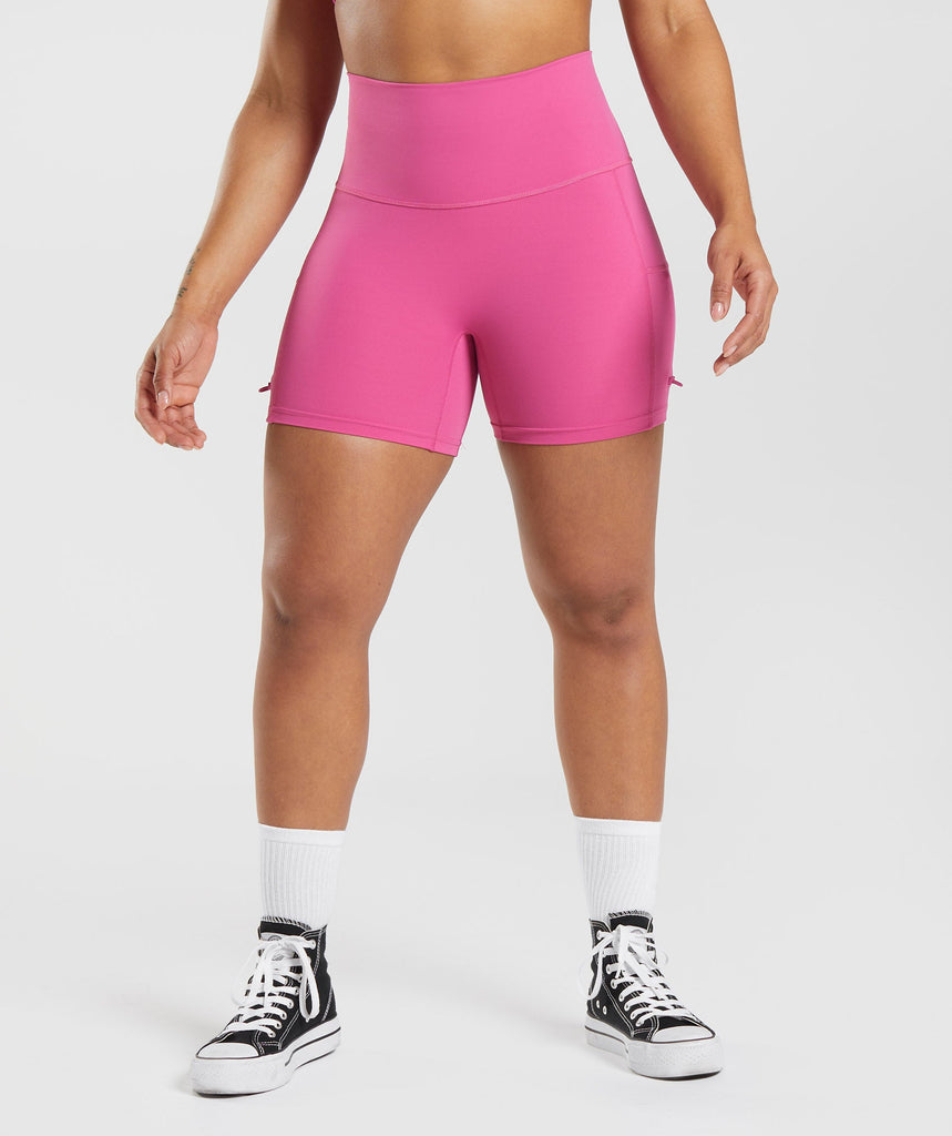 Gymshark Legacy Ruched Tight Shorts - Deep Pink 1